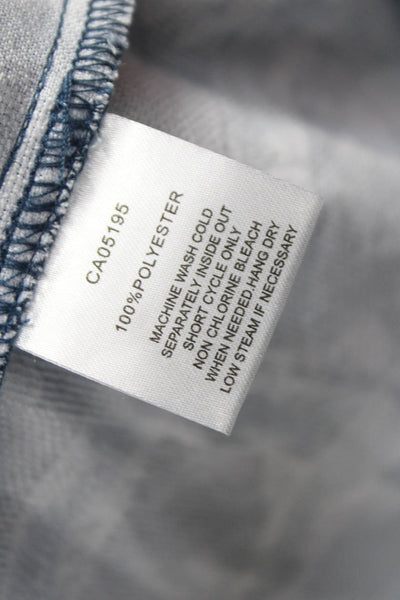 Picadilly Women Basic Jacket Blue Button Collared Polyester Long Sleeve Size L