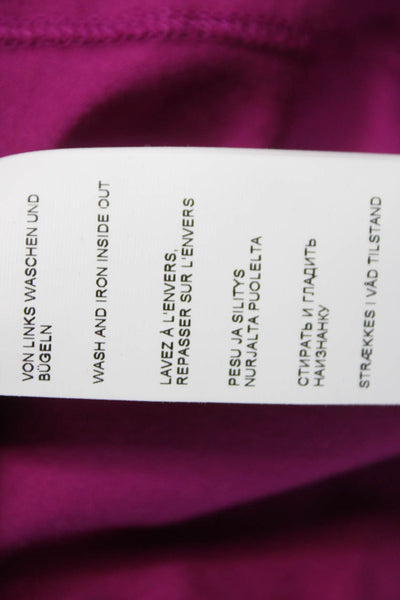 i'cona Women Basic Purple Long Sleeve Round Neck T-Shirt Size 8