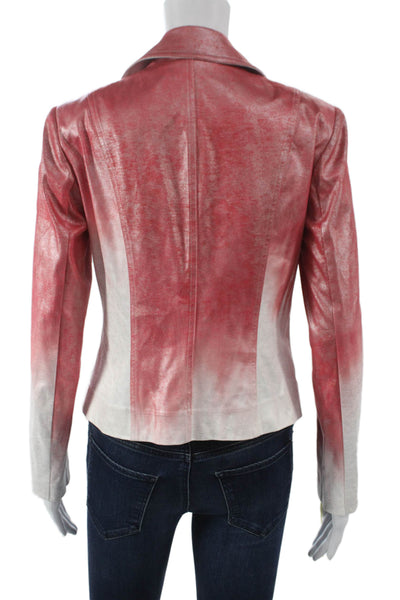 Insight Womens Red Ombre Motorcycle Jacket Zip Size 10