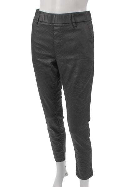Flog Womens Ankle Pants Black Pull On Stretch Cotton Size 28