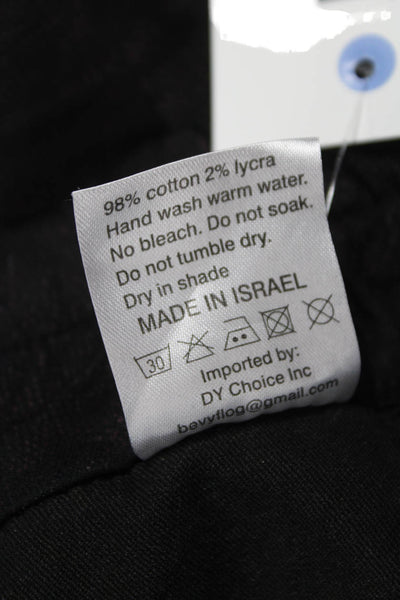 Flog Womens Jogger Pants Black Cotton Drawstring Inseam 26 Size 28