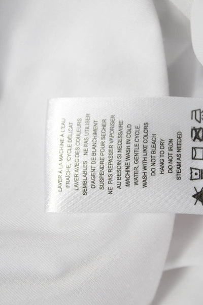 Renuar Women Tunic T-Shirt White Polyester Round Neck Short Sleeve Size L