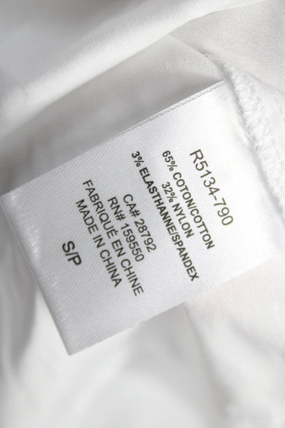 Renuar Women Tunic Blouse Collared 3/4 Sleeve White Petites Size S
