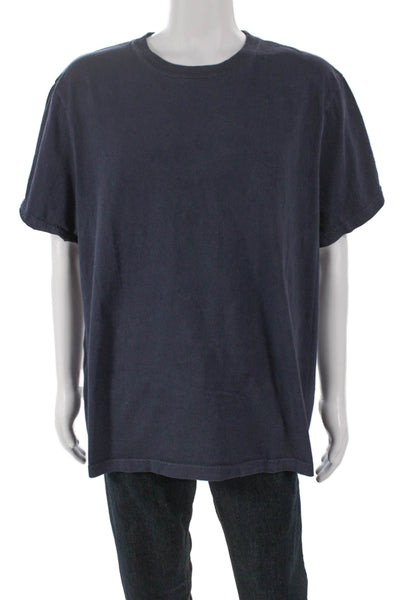 J Crew Mens Basic Blue Cotton Big & Tall Short Sleeve T-Shirt Size 2XL