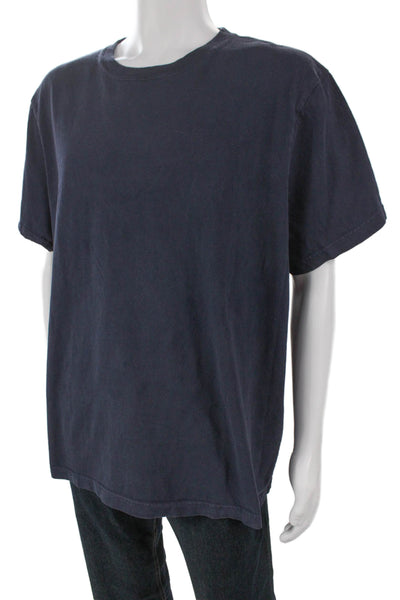 J Crew Mens Basic Blue Cotton Big & Tall Short Sleeve T-Shirt Size 2XL
