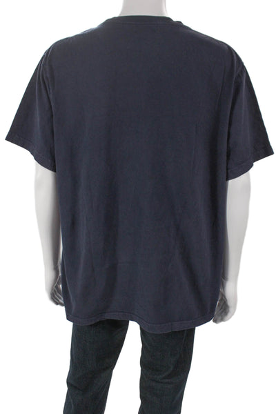 J Crew Mens Basic Blue Cotton Big & Tall Short Sleeve T-Shirt Size 2XL