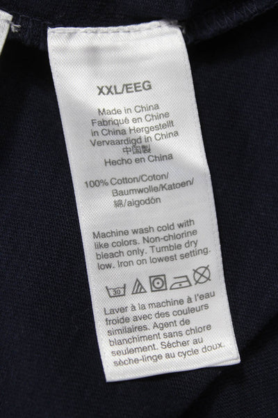 J Crew Mens Basic Blue Cotton Big & Tall Short Sleeve T-Shirt Size 2XL