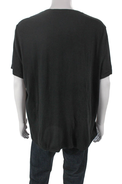 Vince Mens Basic T-Shirt Black 100% Pima Cotton Crew Neck Short Sleeve Size 2XL