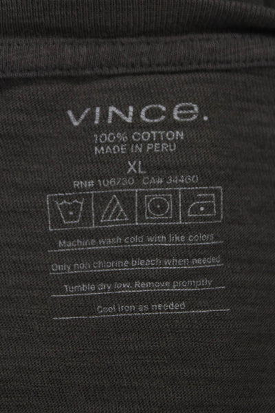 Vince Mens Basic T-Shirt Green Cotton Crew Neck Short Sleeve Size XL