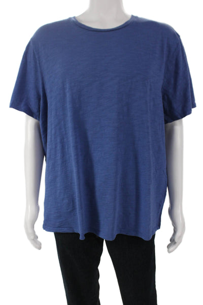 Vince Mens Basic Blue Cotton Short Sleeve T-Shirt Size 2XL