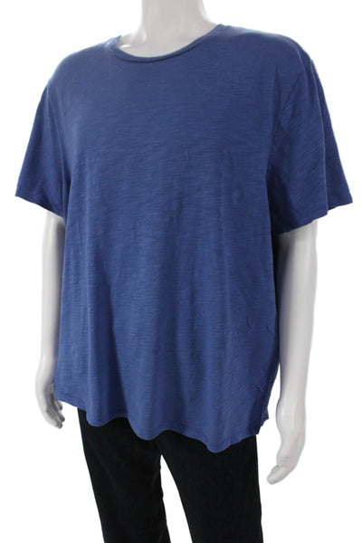 Vince Mens Basic Blue Cotton Short Sleeve T-Shirt Size 2XL