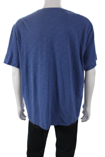 Vince Mens Basic Blue Cotton Short Sleeve T-Shirt Size 2XL