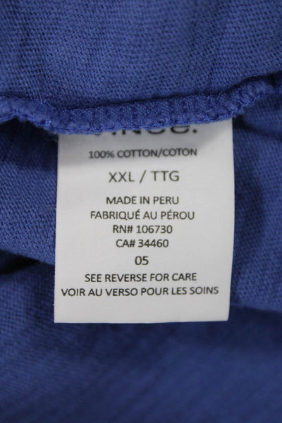 Vince Mens Basic Blue Cotton Short Sleeve T-Shirt Size 2XL