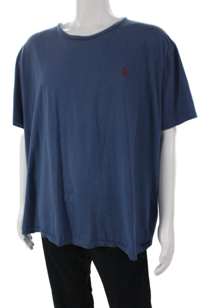 Polo Ralph Lauren Mens Basic T-Shirt Blue 100% Cotton Crew Neck Size 2XL