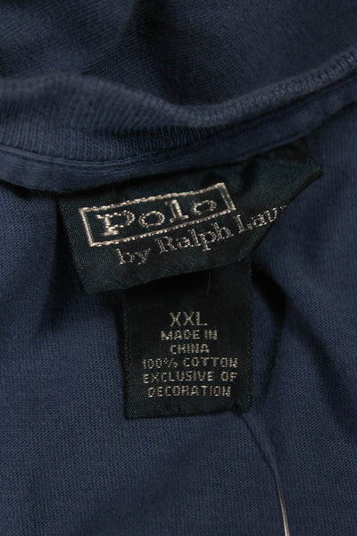 Polo Ralph Lauren Mens Basic T-Shirt Blue 100% Cotton Crew Neck Size 2XL