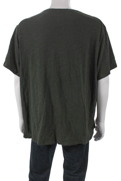 Vince Mens Basic V Neck Solid Cotton Short Sleeve T Shirt Size 2XL