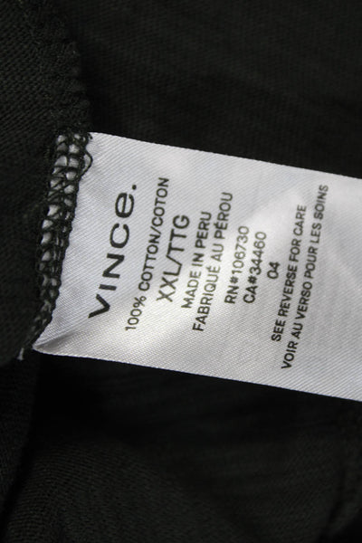 Vince Mens Basic V Neck Solid Cotton Short Sleeve T Shirt Size 2XL
