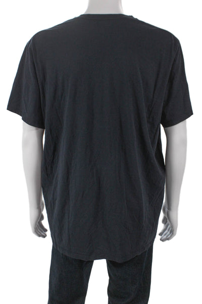Vince Mens Basic V Neck Short Sleeve Pima Cotton T-Shirt Gray Size 2XL