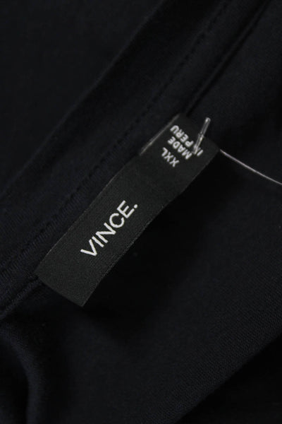 Vince Mens Basic V Neck Short Sleeve Pima Cotton T-Shirt Gray Size 2XL