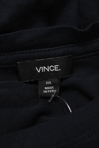 Vince Mens Basic Crewneck Pima Cotton Gray Short Sleeve T-Shirt Size 2XL