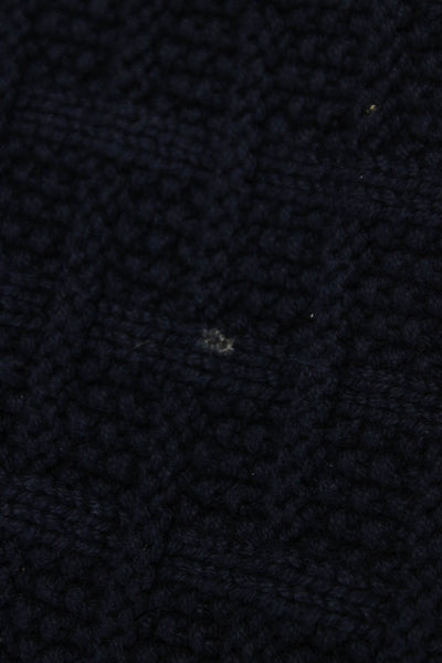 J Crew Mens Pullover Cotton Geometric Crewneck Long Sleeve Blue Size L