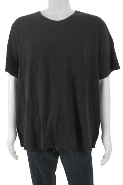 Vince Mens Gray Basic T-Shirt 100% Cotton Solid Size 2XL