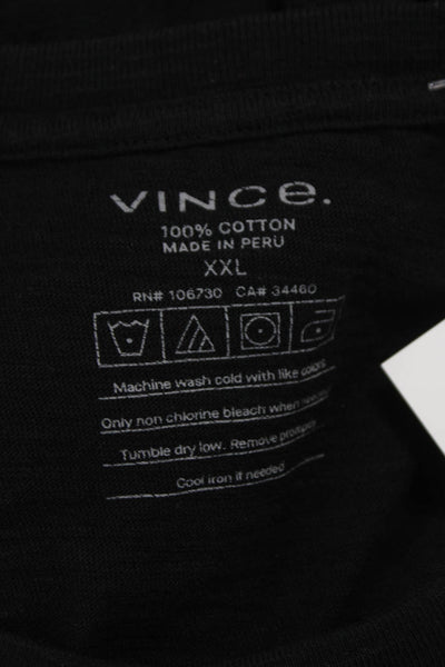 Vince Mens Gray Basic T-Shirt 100% Cotton Solid Size 2XL