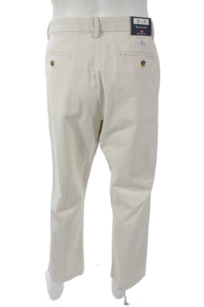 Vineyard Vines Mens Chino Pants Beige Button Cotton Elastane Size 36