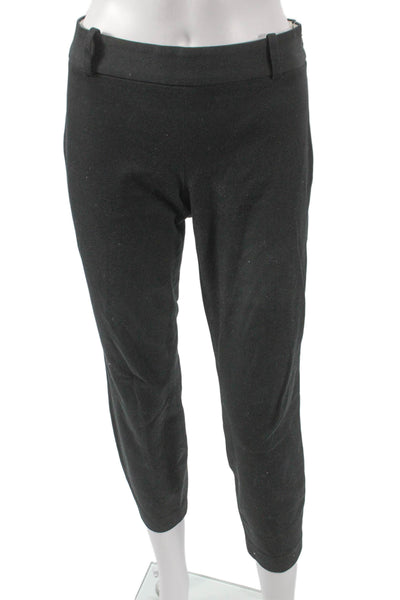 J Crew Womens Cropped Gray Cotton Spandex Zip Pants Size 2
