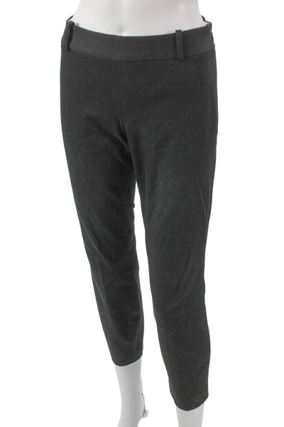 J Crew Womens Cropped Gray Cotton Spandex Zip Pants Size 2