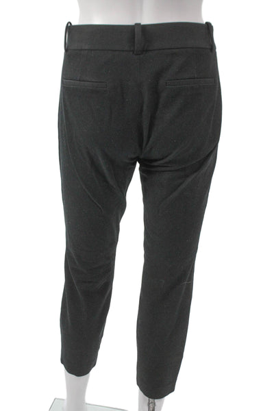 J Crew Womens Cropped Gray Cotton Spandex Zip Pants Size 2