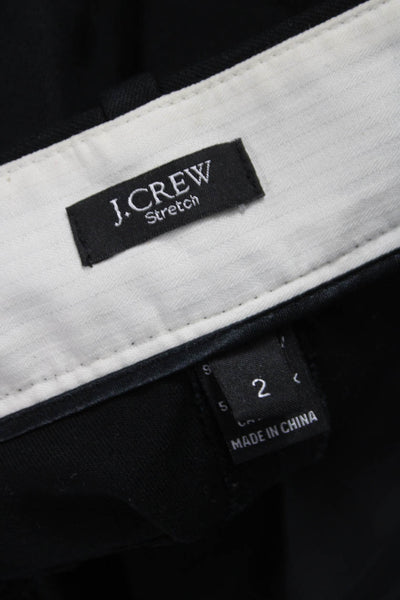 J Crew Womens Cropped Gray Cotton Spandex Zip Pants Size 2