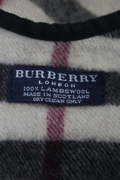Burberry London Blue Label Womens Beige Lambswool Shawl Sweater Size One Size