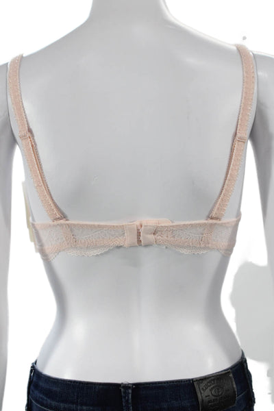 Simone Perele Womens Lace Under Wire Demi Bra Powder Pink Size 32 B