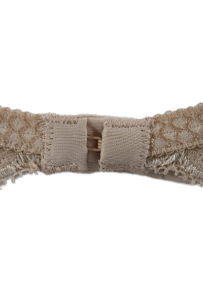Simone Perele Womens Caresse 3D Plunge Bra Beige Size 32 B