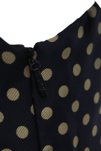 Zimmermann Women One Shoulder Polka Dot Mini Dress Blue Viscose Size 2