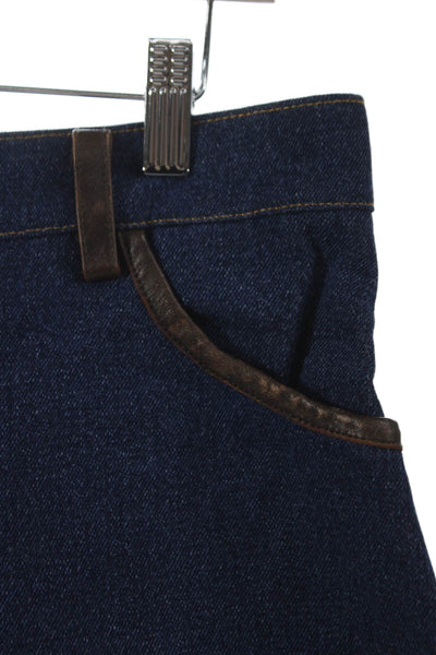 Sandro Womens Hot Pants Blue Cotton Button Solid Size 42