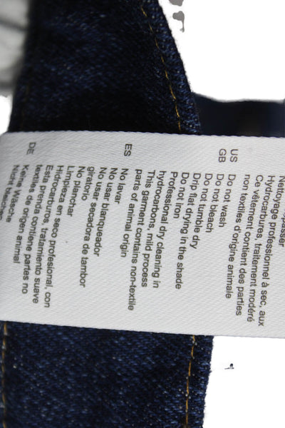Sandro Womens Hot Pants Blue Cotton Button Solid Size 42