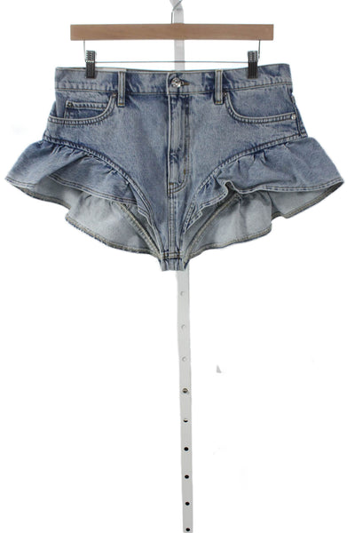 Frame Womens Outlaw Blue Regenerative Cotton Shorts Size 30