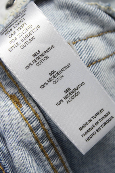 Frame Womens Outlaw Blue Regenerative Cotton Shorts Size 30