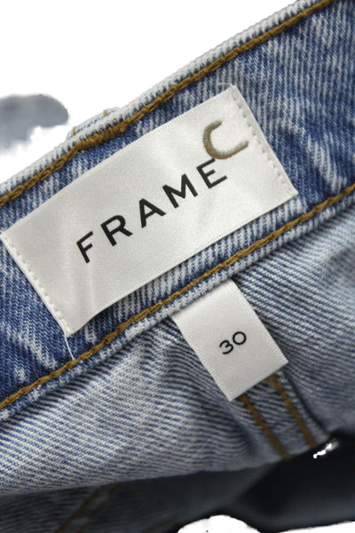 Frame Womens Outlaw Blue Regenerative Cotton Shorts Size 30