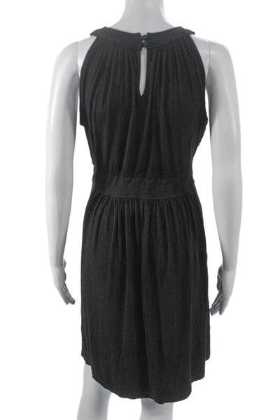 Calvin Klein Womens Sundress Black Halter Rayon Knee Length Sleeveless Size 10