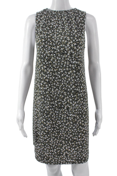 Michael Michael Kors Womens Black Floral Shift Sleeveless Dress Size S