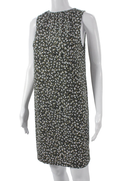 Michael Michael Kors Womens Black Floral Shift Sleeveless Dress Size S
