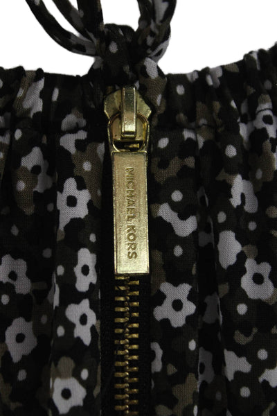 Michael Michael Kors Womens Black Floral Shift Sleeveless Dress Size S