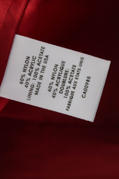 Nanette Lepore Women Red Striped V-Neck Sleeveless Mini Dress Zip Nylon Size 4