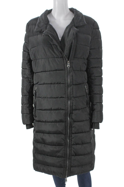 Nanette Nanette Lepore Womens Black Puffer Jacket Zip Polyester Size XL