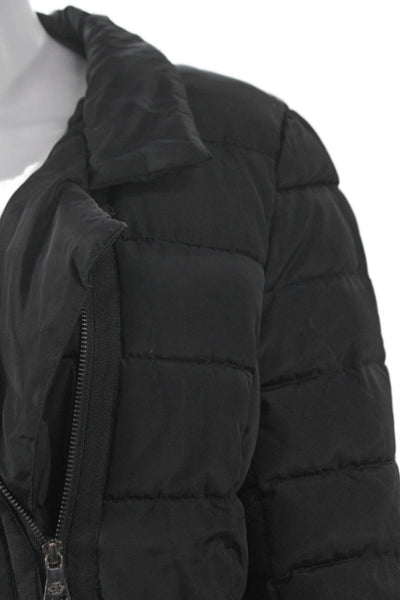Nanette Nanette Lepore Womens Black Puffer Jacket Zip Polyester Size XL