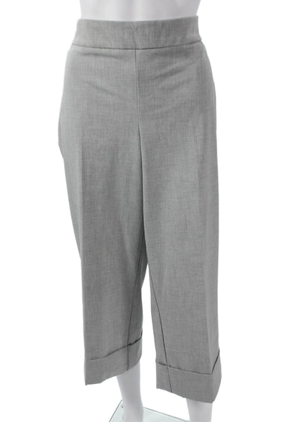 Rachel Zoe Womens Cropped Gray Pants 60% Recycled Poly Size 14