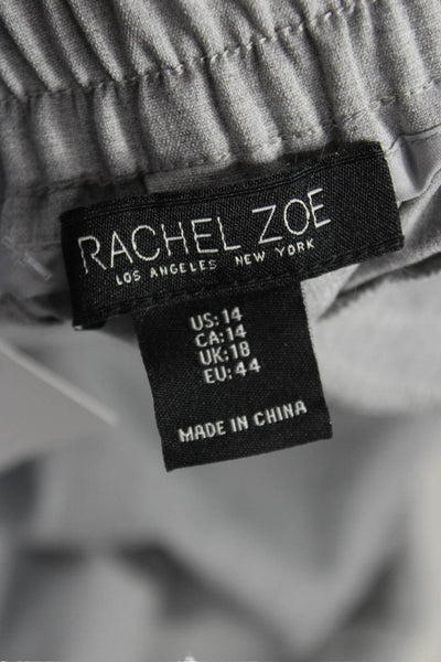 Rachel Zoe Womens Cropped Gray Pants 60% Recycled Poly Size 14